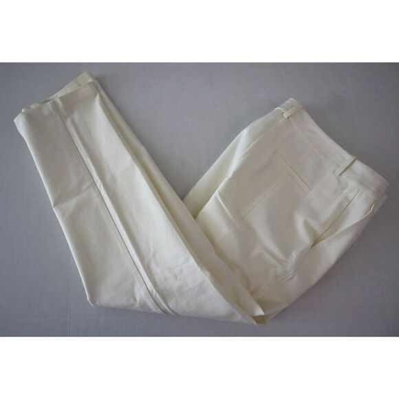 Derek Lam 10 Crosby Women Sz 8 Soft White Bronte Flat Front Cigarette Pants - Picture 10 of 13